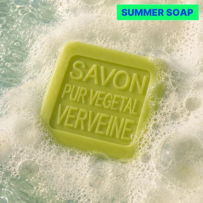 French Natural Cleansing Soap Verbena Tin Case 100g