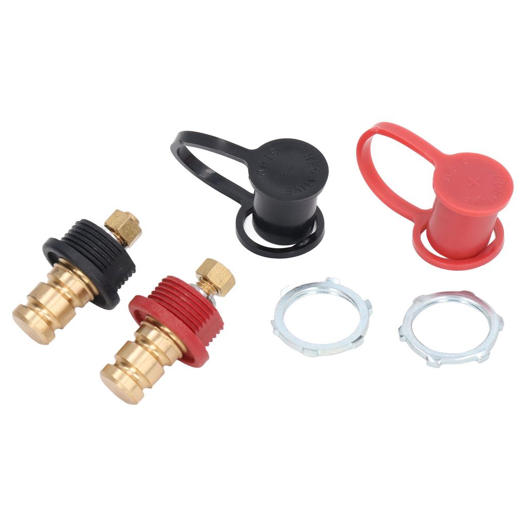 Battery Charger Post Kit 20mm Stud Cap Car RV Truck Charging Pile Jumper Terminal Black Red