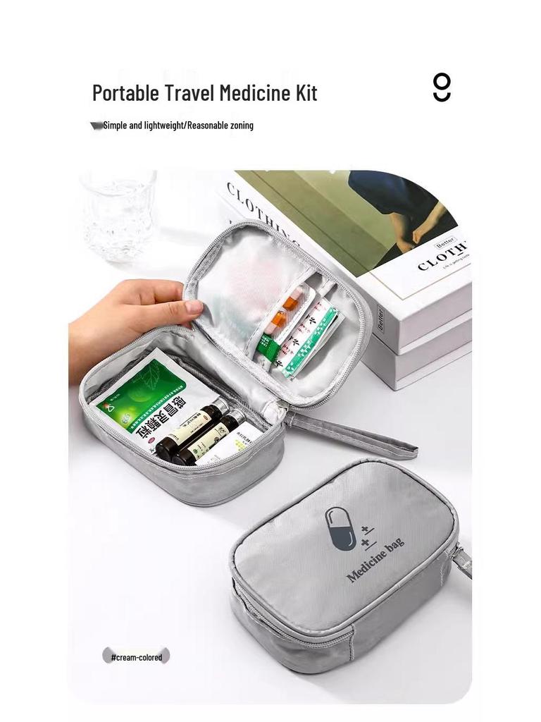 Compact Travel Medicine Bag - Portable First Aid & Storage for Business Trips
