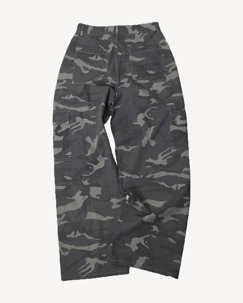 Deom Camo Wide Cargo Pants White