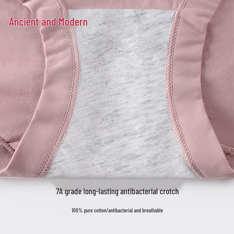 GUJIN Women's High-Waist Cotton Antibacterial Tummy Control Briefs (3-Pack)