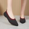 Modische Schuhe Damen 2024 Sommer Neu Modisches Stoffobermaterial Farbblock One Step Mehrfarbig Leichte Öffnung Schuhe Flacher Boden