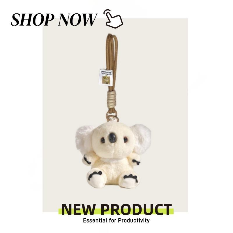 Cartoon Plush Koala Toy Pendant Cute Tree Kangaroo Doll Car Keychain Couple Exquisite Bag Pendant Cute
