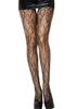 Fancy Nylon Tights Black Openwork Floral Fishnet Mh5067 Blk