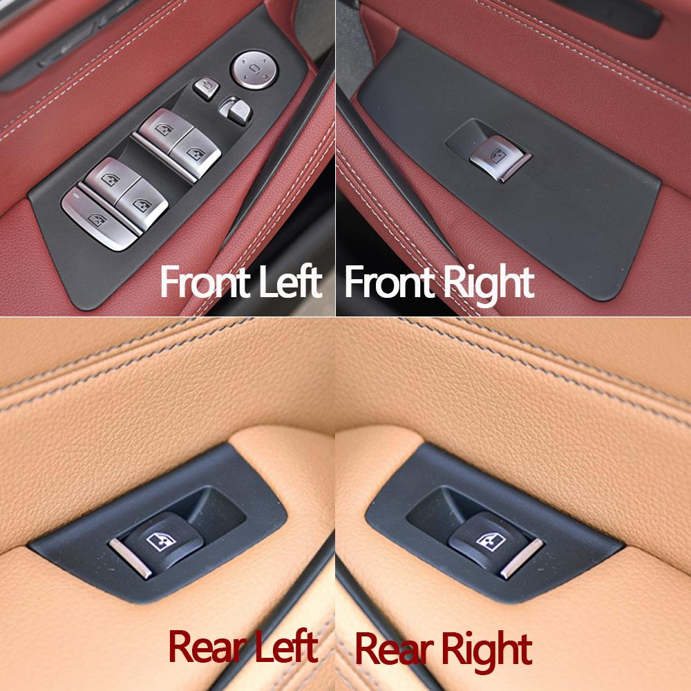 LHD Left Hand Driver Car Interior Door Window Switch Lifter Cover Panel Trim For BMW 5 Series G30 G31 2017-2020 525 528 530 540
