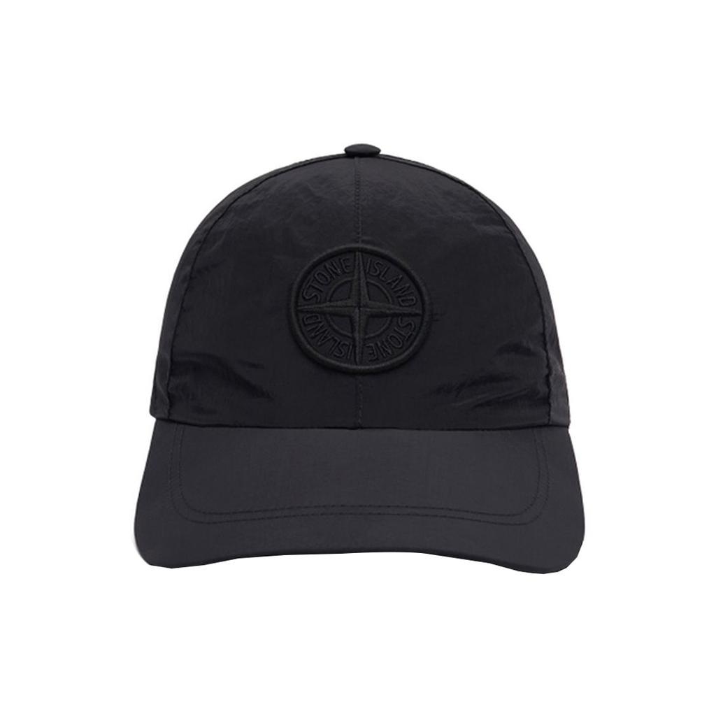 STONE ISLAND 3D Logo Embroidered Outdoor Nylon Baseball Cap Unisex Hats Black 731599576-V0029