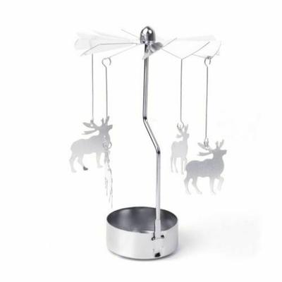 1pcs  Silver Gold Candlesticks Rotating Romantic Rotation  Carrousel Tea Light Candle Holder Dinner Wedding Bar Party