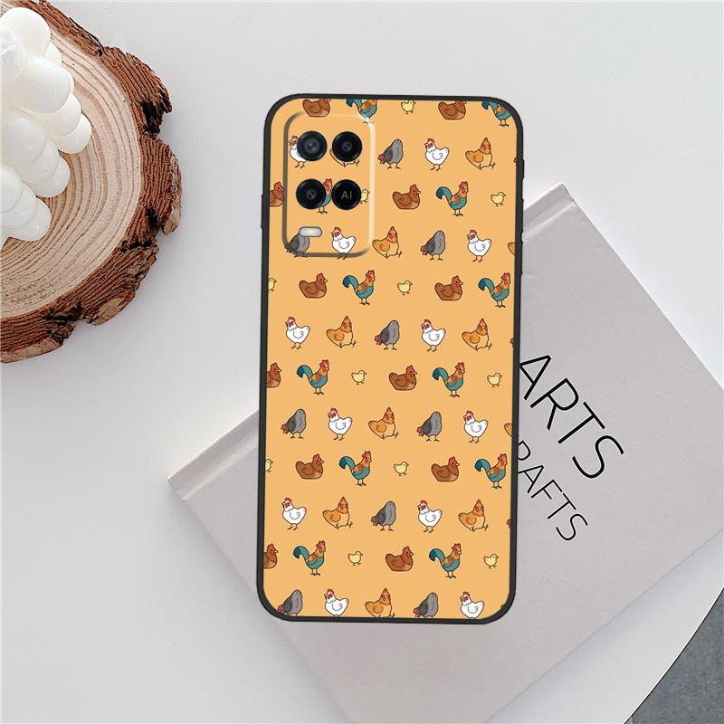 

Chicken Hen Rooster For OPPO A57 A77 A78 A17 A16 A76 A96 A15 A52 A72 A91 A93 A54 A74 A94 A5 A9 A31 A53s A54s Case OPPO A54 4G