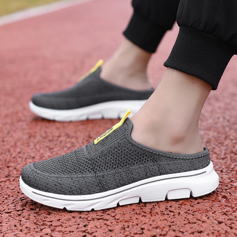 Fashion Big Size 47 48 49 Summer Men Women Half Shoes Slippers Slip On Casual Shoes Mesh Breathable Soft Comfortable Zapatillas Hombre