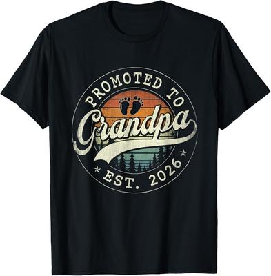 Befördert zum Opa Est 2026 Großeltern Babyankündigung Unisex-T-Shirt