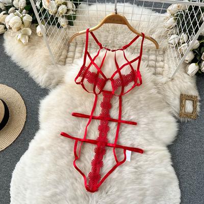 Wind Lace Straps Sexy Tight Suspenders One-Piece Pants Women's Autumn Bottoming One-Piece Underwear