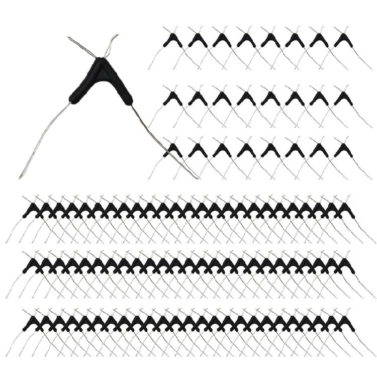 

100Pcs Fishing Sub Line Splitters Eight Type Space Bean Line Swivels Tying Tool Fishing Line Double Hook Splitter 1