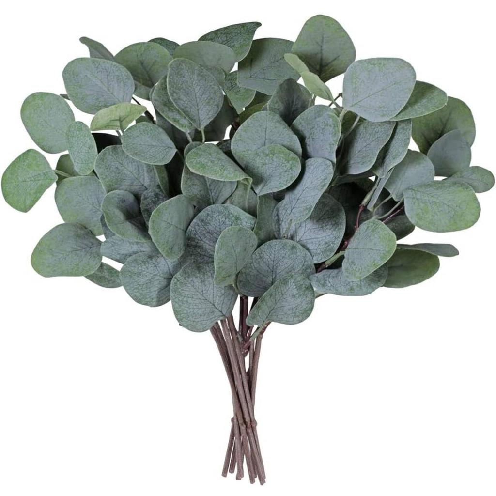 Artificial Eucalyptu Leaves Stems Eucalipto Branche Carrying Fruit Christmas Floral Bouquets Wedding Holiday Greenery Home Decor