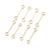 50pcs/lot 15 20 25 30 45mm Double Eye Pin Earrings Ear Connecting Rod For DIY Jewelry Pins Making Handcraft Supplies