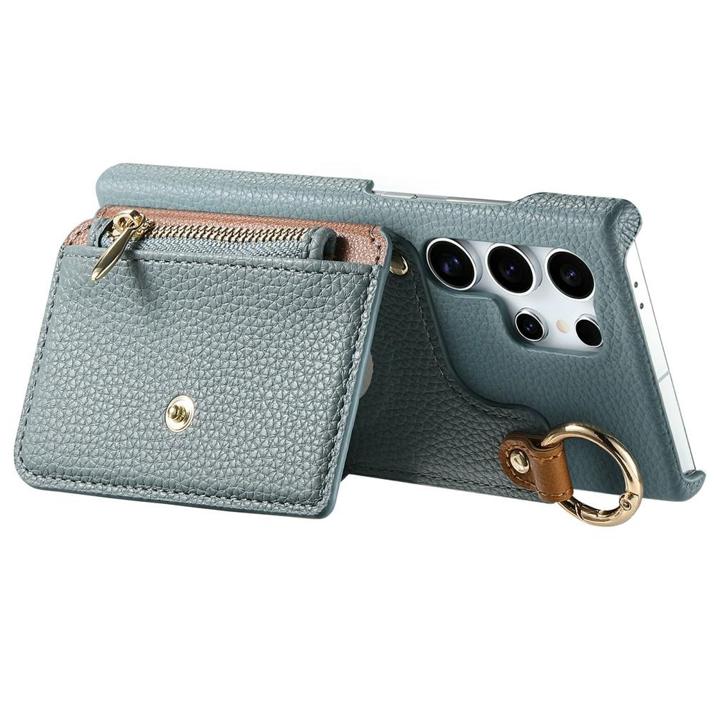 Case for Galaxy S26 Ultra - Leather/PU, Blue, With Stand