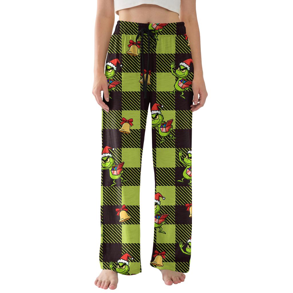 Pantalon de Pyjama pour Femme Léger Décontracté Confortable Pantalon Palazzo Vêtements de Nuit Vêtements d'Intérieur Bas Avec Poches