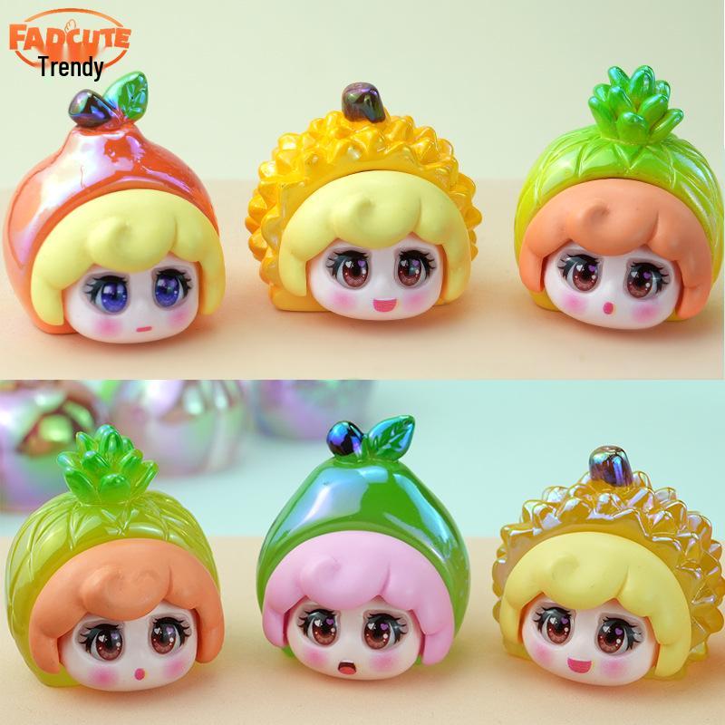 

Creative Cute Fruit Resin Figurine Blind Box Handicraft