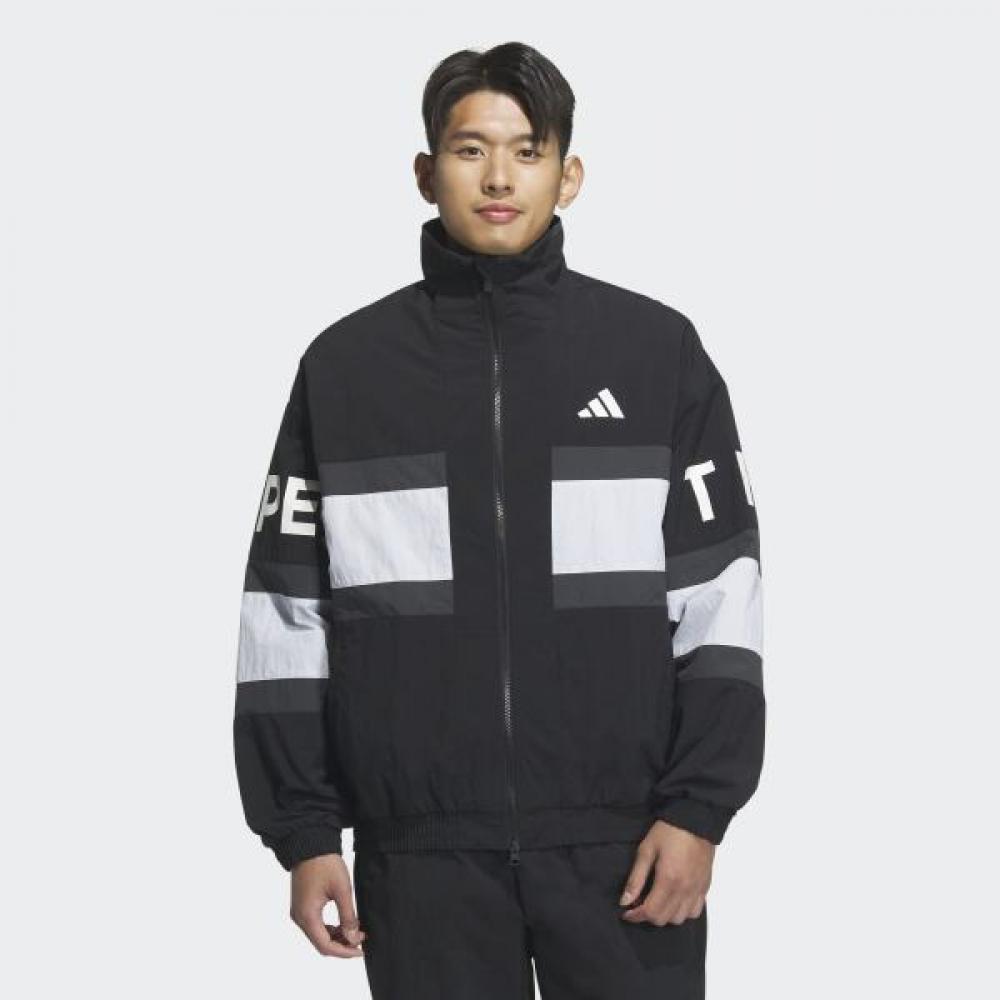 

Adidas Unisex Woven Jacket Windproof Mesh Woven Full Zip Jacket Black AM(95)