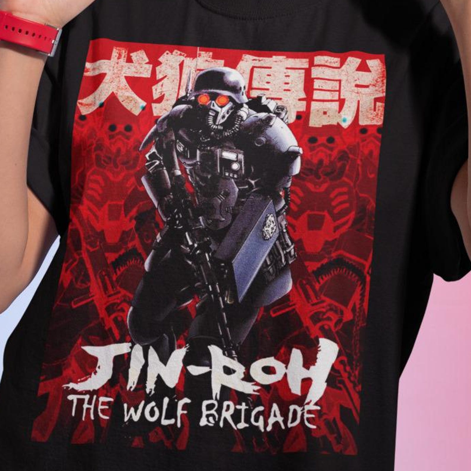 Unisex Jin-Roh: The Wolf Brigade Anime T-Shirt, Retro Manga Movie Shirt S