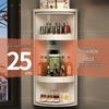 Rotating Corner Kitchen Rack for Seasonings and Condiments