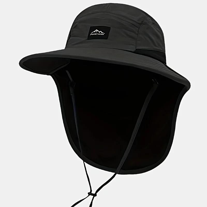 

Універсальний рибальський капелюх для чоловіків і жінок для захисту від сонця на відкритому повітрі, підходить для риболовлі, подорожей, кемпінгу та походів чорний