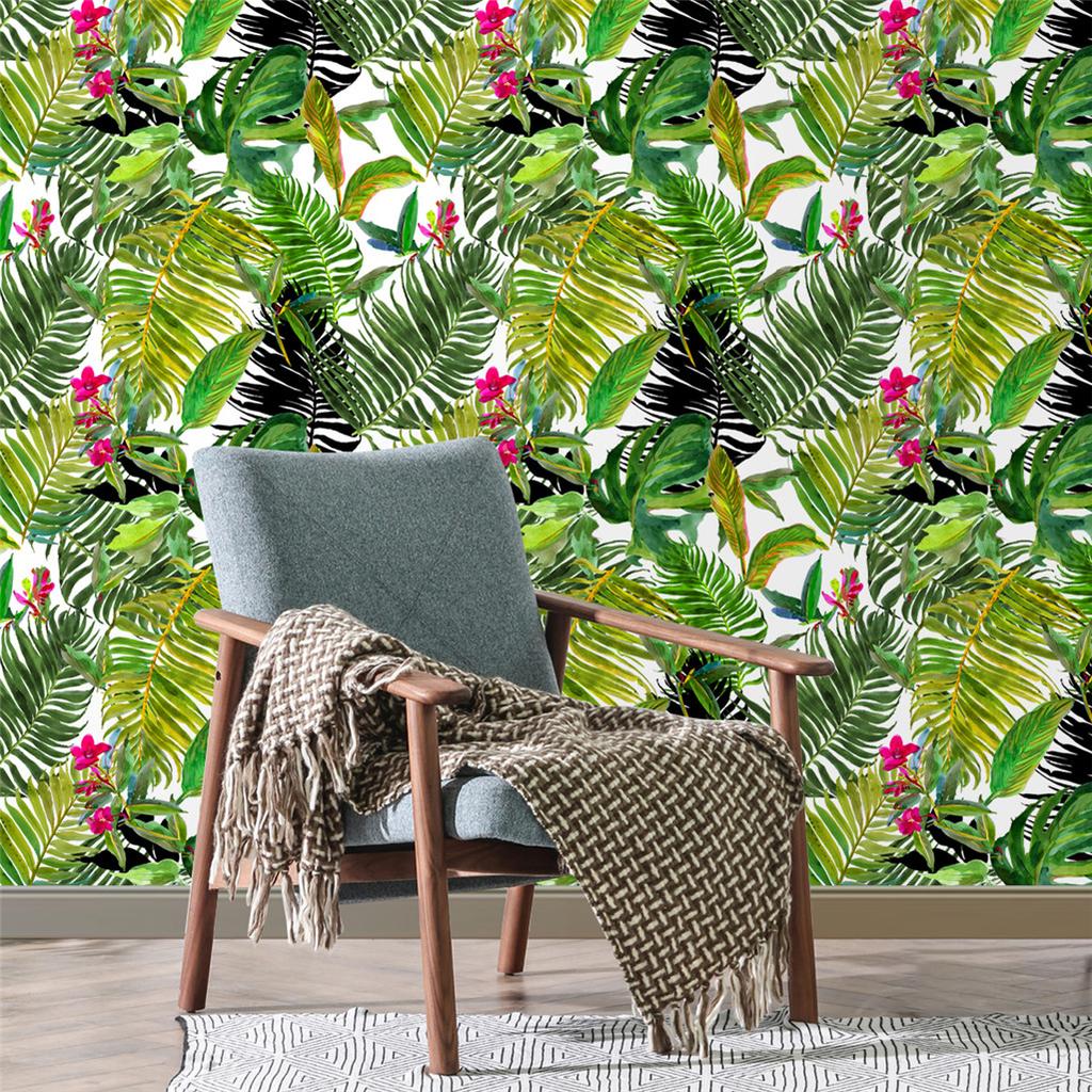 Peel And Stick Tropical Palm Contact Paper Wallpapers For Walls Living Room Bedroom Self Adhesive Wallpaper For Home Decortion