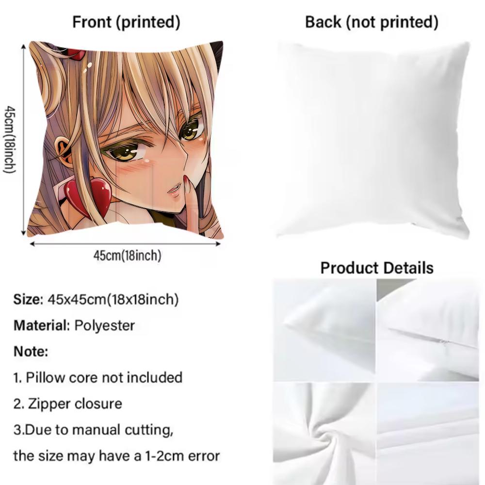 Anime Hot C-Citrus Cushion Cover Pattern Printed Pillowcase for Living Room Sofa Cushion Cover & Bedroom Decor