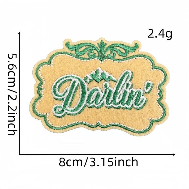 Embroidered Iron-On Patches, Vintage Clothing Badge Emblem Stickers for DIY Garment Decor