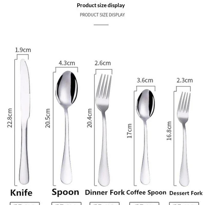 20Pcs/Lot Multicolor Flatware Set Stainless Steel Dinner Forks Spoon Knife with Titanium Plating Rainbow Cutlery Dinner Set