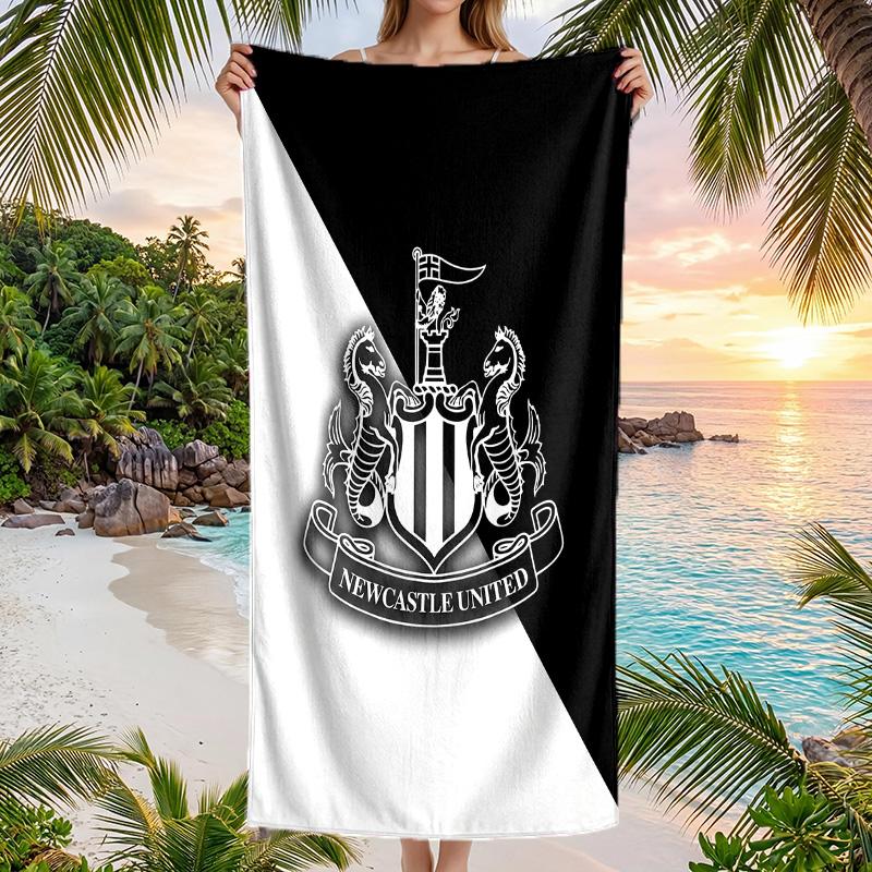 Asciugamano da Spiaggia Calcio Newcastle United Morbido Microfibra Asciugamano Estivo Asciugatura Rapida Assorbente per Spiaggia Piscina Viaggio