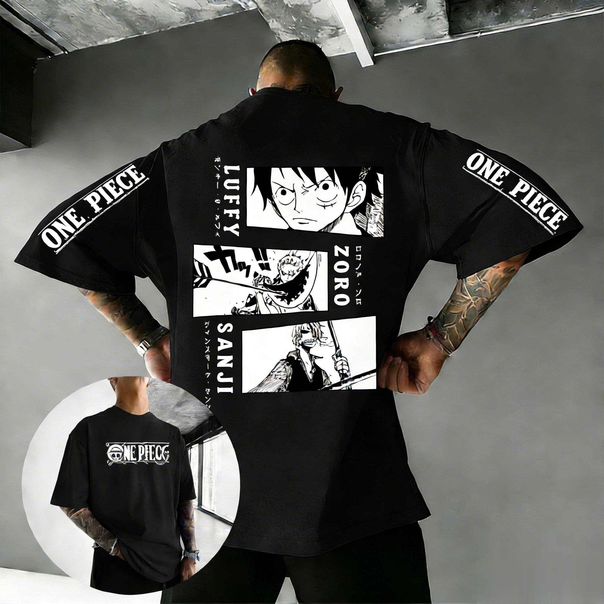 

One Piece Luffy Zoro Sanji Anime Graphic T Shirt Men Women Short Sleeve Tee Harajuku Streetwear Casual Tops Y2k 2026 Summer New 4XL