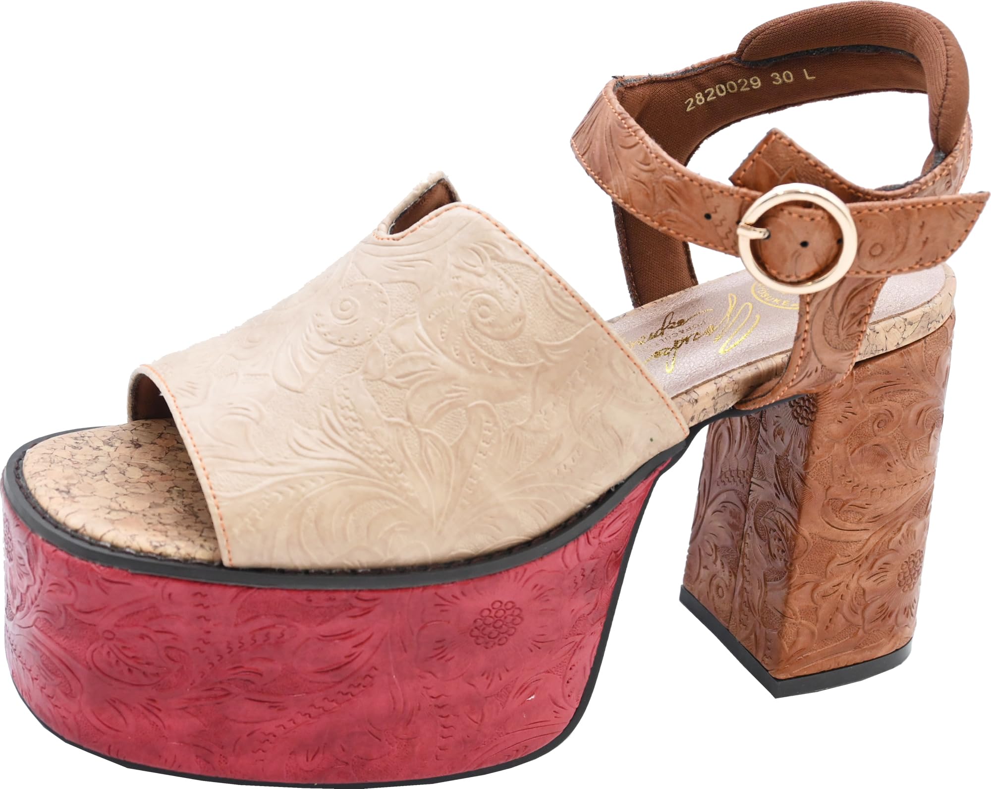 Женские бежевые комбинированные сандалии Yosuke размер 2820029 размеры 220 см-225 см 8740₽