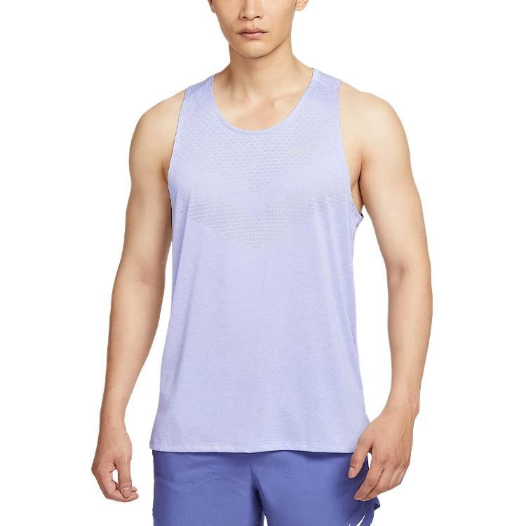 Nike Tank Tops Men's Purple Crew Neck Moderate Racerback HV5211-057