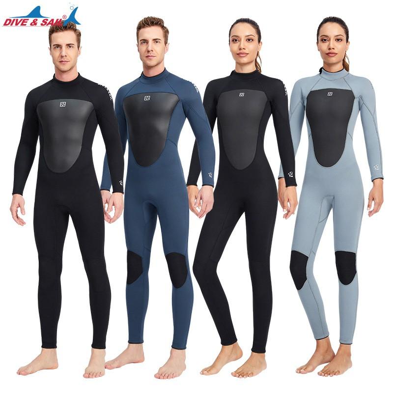 3MM Diving Suit Thickened To Keep Warm Outdoor Sun Protection Snorkeling One-piece Long-sleeved Jellyfish