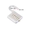 5 Digit Combination Padlock Zinc Alloy Password Lock for Door School Gym Fence Cupboard, Silver
