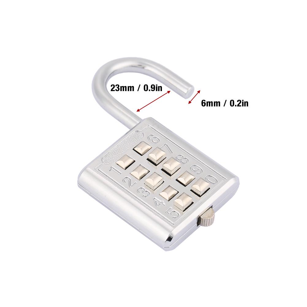 5-stelliges Kombinationsvorhängeschloss Zinklegierung Passwortschloss für Tür Schule Fitnessstudio Zaun Schrank, Silber