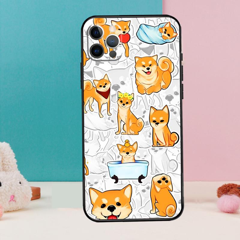 DOGE MEME Shiba Inu Hund Handyhülle Für iPhone 16 14 13 12 11 15 Pro Max 12 13 mini XR 15 16 Plus 16e Hülle Coque