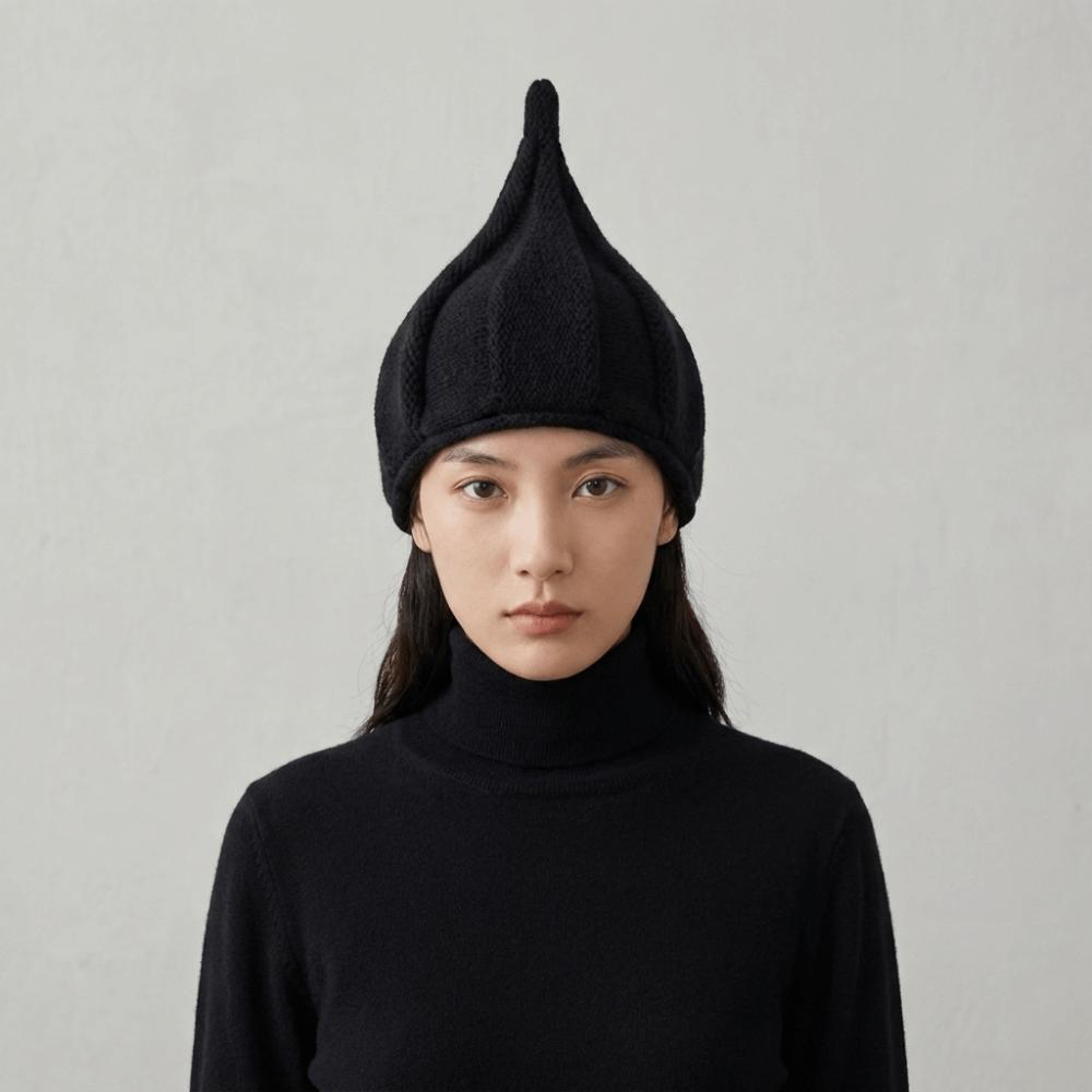 Korean Style Nipple Hat Twist Pullover Hat Simple Knitted Beanie Hat Women