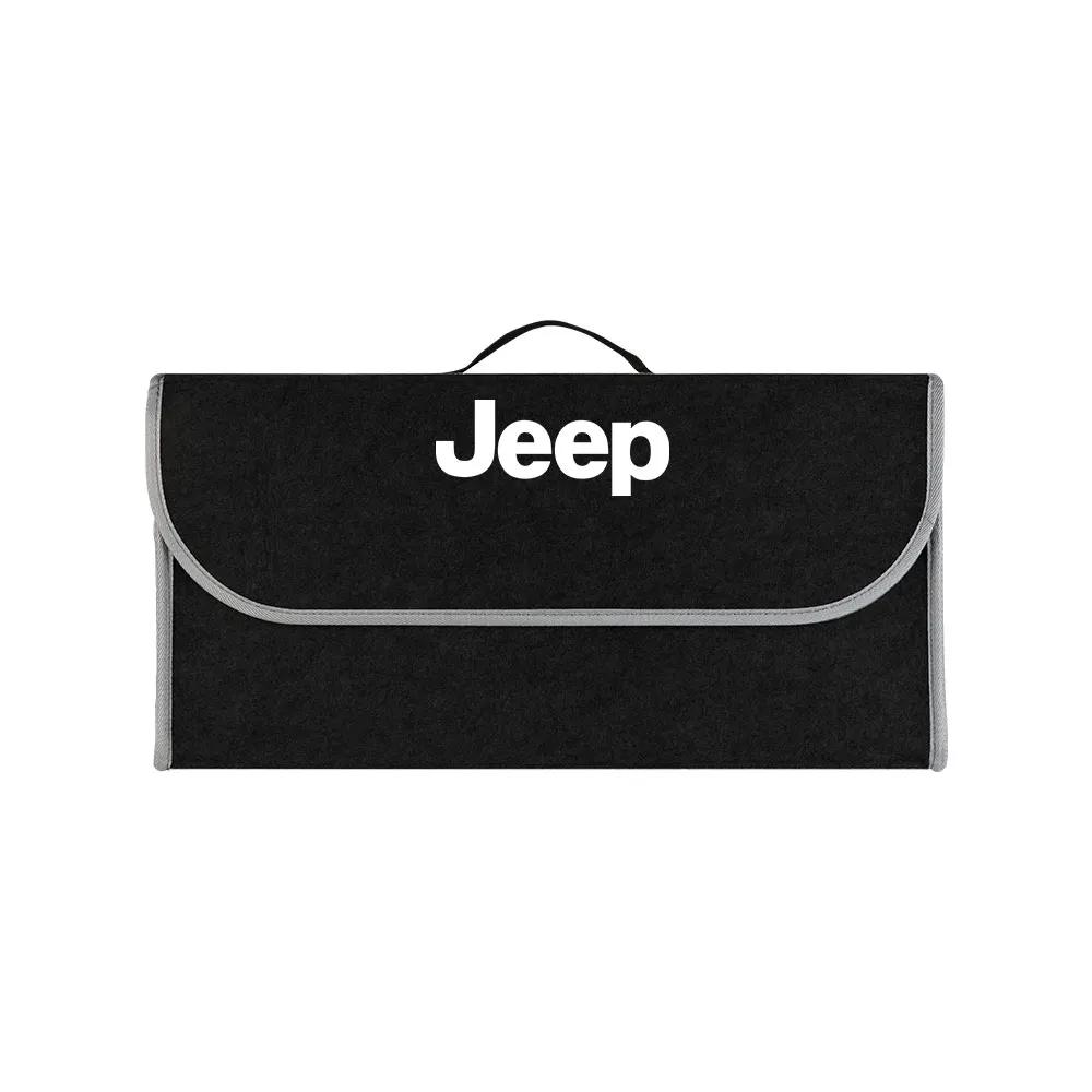 Für Jeep Auto Faltbare Aufbewahrungsbox Große Kapazität Filz Organizer Tasche Zubehör Für JEEP Renegade Patriot Weangler Cherokee Com
