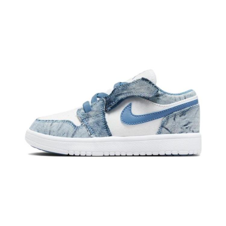 (PS) Air Jordan 1 Low ALT Washed Denim Kids DM8948-100 EU 35