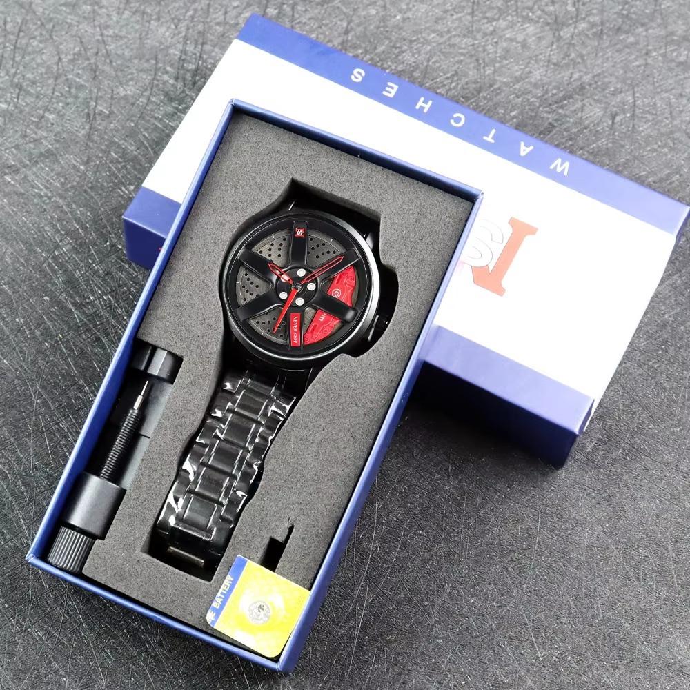 Erkek Döndürülebilir Saat Çarkı Döndürülebilir Erkek Saati Su Geçirmez Moda Erkek Saati