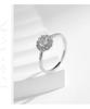 Elegant Moissanite S925 Sterling Silver D-Color Ring for Women - 50-Point High-End Ins Style.