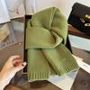 High Quality 100% Wool Scarf Women Men Autumn Australian Pure Wool Knitted Muffler Female Male Solid Simple Decorate Scarves