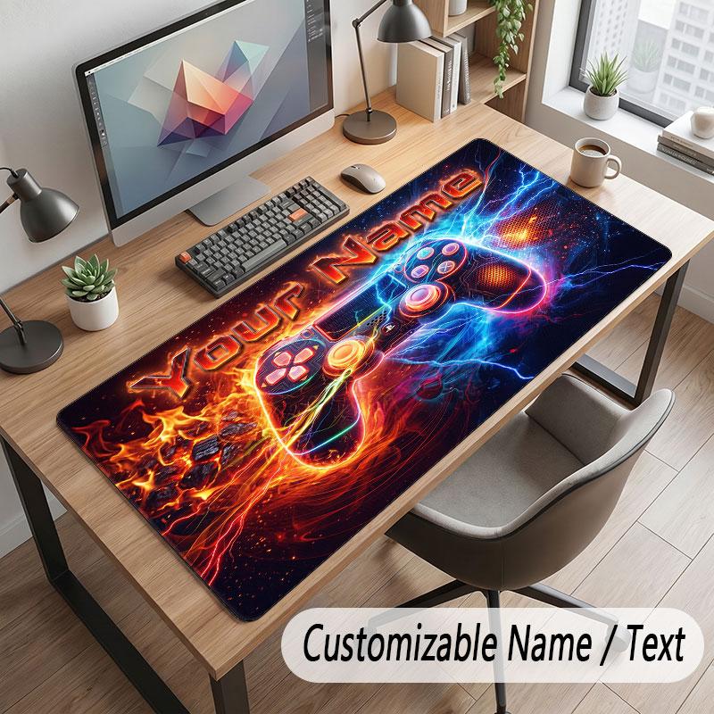 Spielcontroller-Thema Benutzerdefiniertes Mauspads Personalisierter Druck Name Text Schreibtischunterlage Für Home Office Tischdekoration