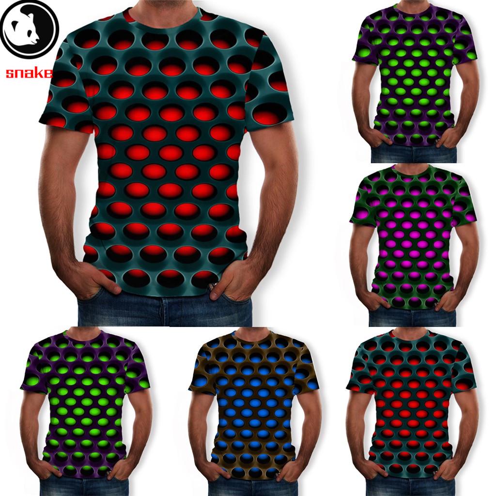 

LC Мужчины Летний Новый стиль 3D Печатные короткие рукава Мода Комфорт Блузка Top
