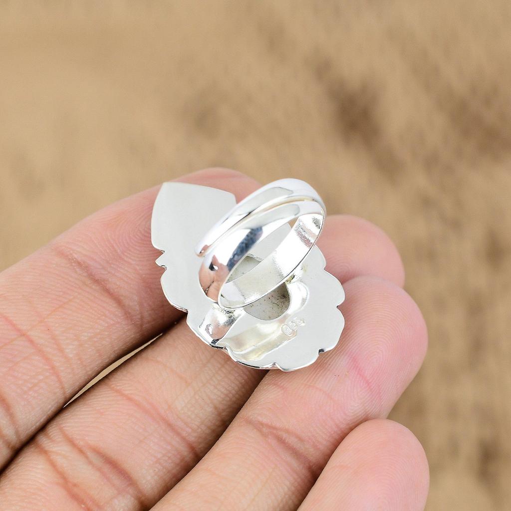 Mothers day Deal Scolecite Stone Handmade Wife Ring Jewelry 925 Sterling Silver