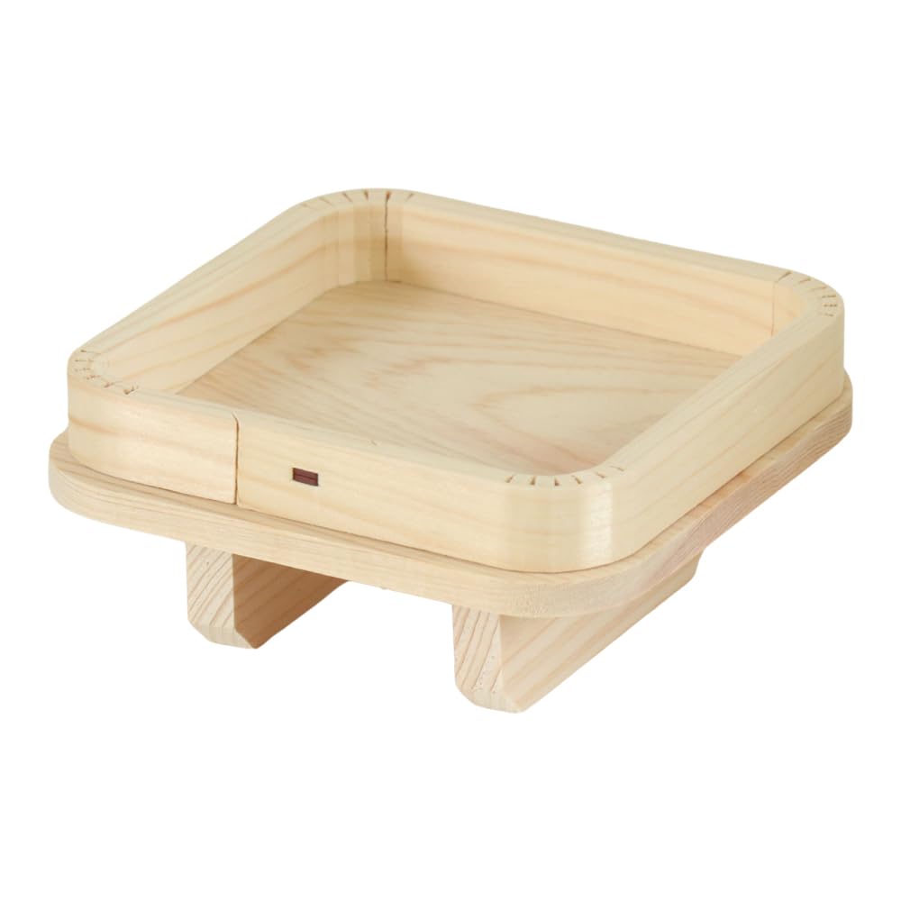 Namukumachan Kobo 3-sun (9,5 cm lățime x 4,5 cm înălțime) Hinoki (chiparos japonez) Trepied cu picioare, Fabricat în Japonia, pentru altare Shinto, Kagami Mochi (orez