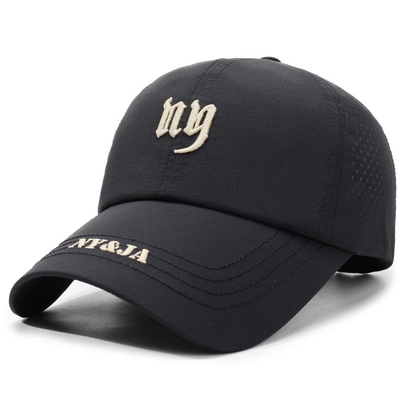 

Spring Summer Men Quick-Drying Sunshade Baseball Cap Letters Embroidery Women Outdoor Sports Breathable Sunscreen Cap чорний