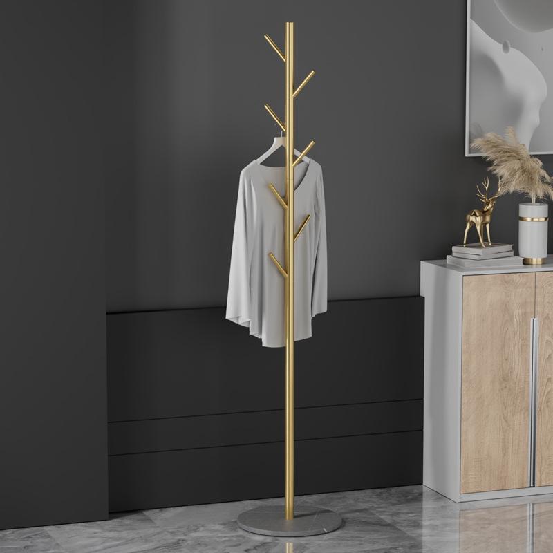 Luxury Metal Coat and Hat Stand with Rock Board for Bedroom or Entryway