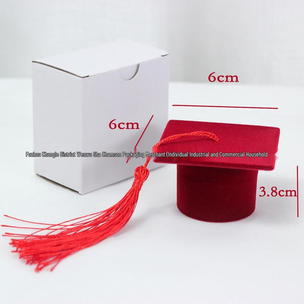 Graduation Gift: Jewelry & Accessory Storage Ring Box with Cap Design for Doctoral & Bachelor's School Celebration